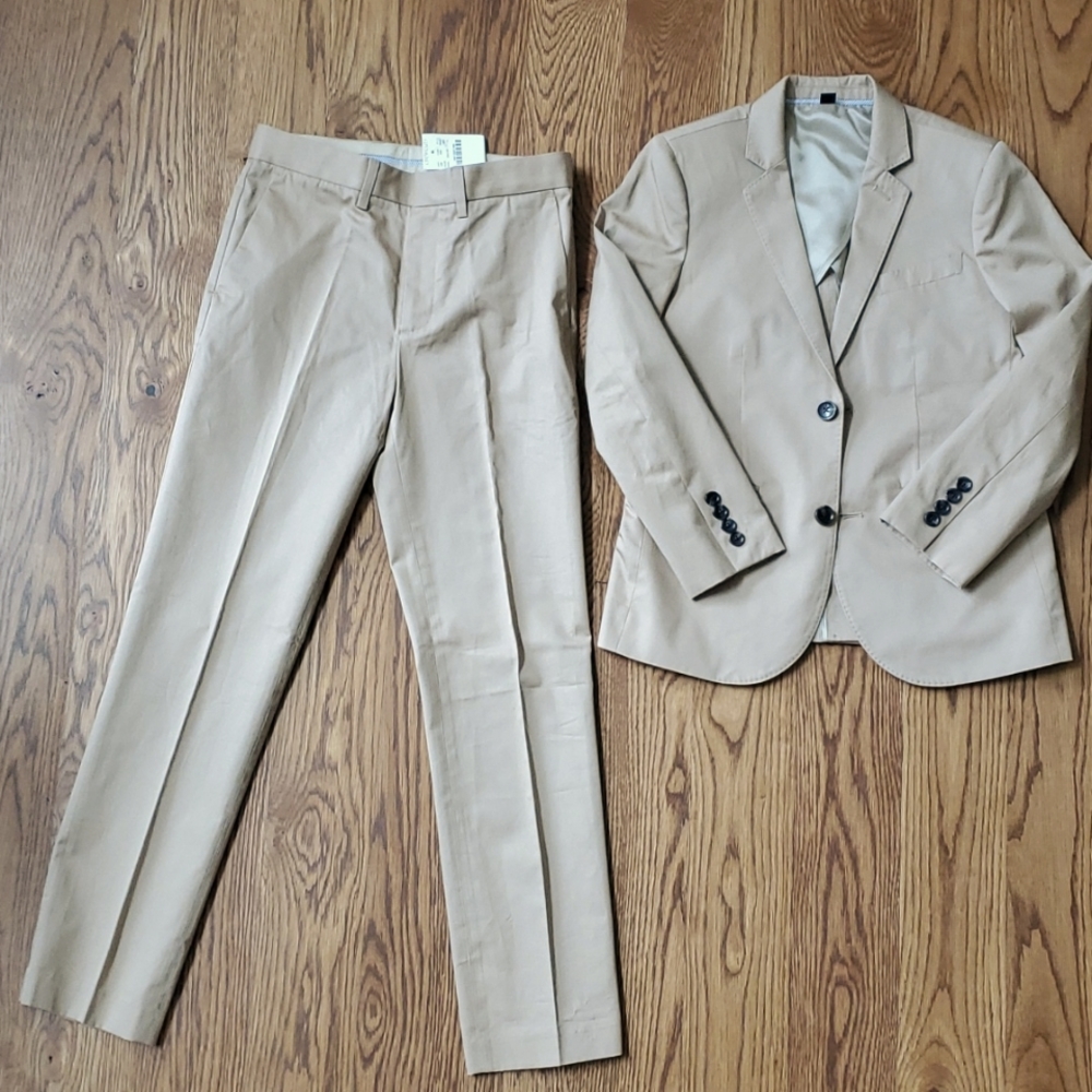 J. Crew Boys' Ludlow Suit Jacket & Pants - Khaki - size 10 - NWT
